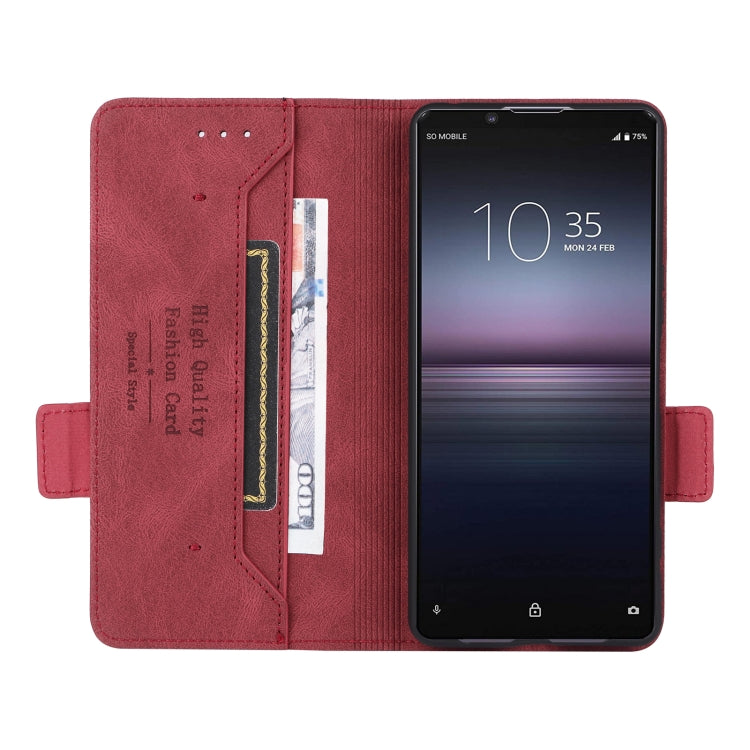 For Sony Xperia 1 VI 2024 Magnetic Clasp Leather Phone Case(Red) by buy2fix