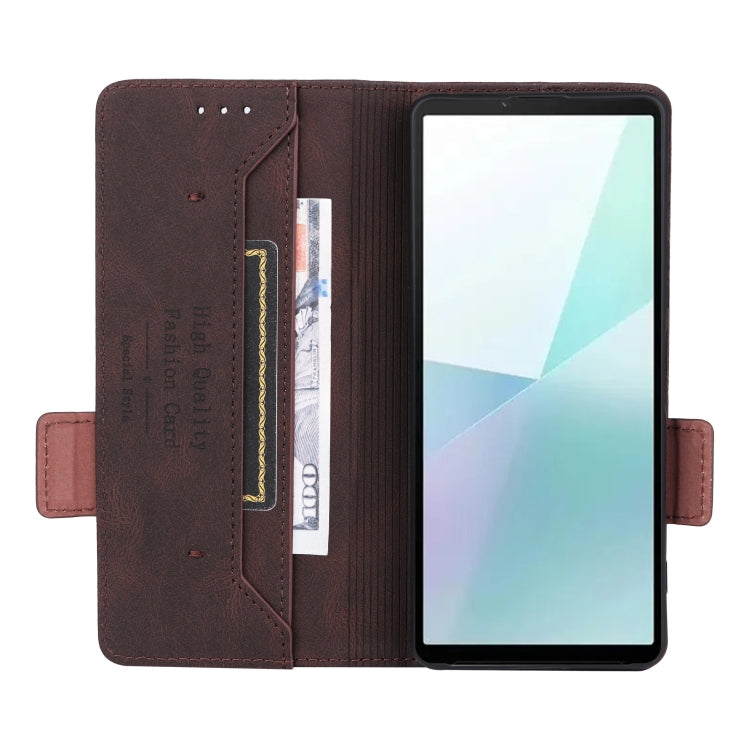 For Sony Xperia 10 VI 2024 Magnetic Clasp Leather Phone Case(Brown) by buy2fix