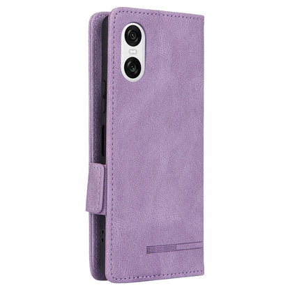 For Sony Xperia 10 VI 2024 Magnetic Clasp Leather Phone Case(Purple) by buy2fix