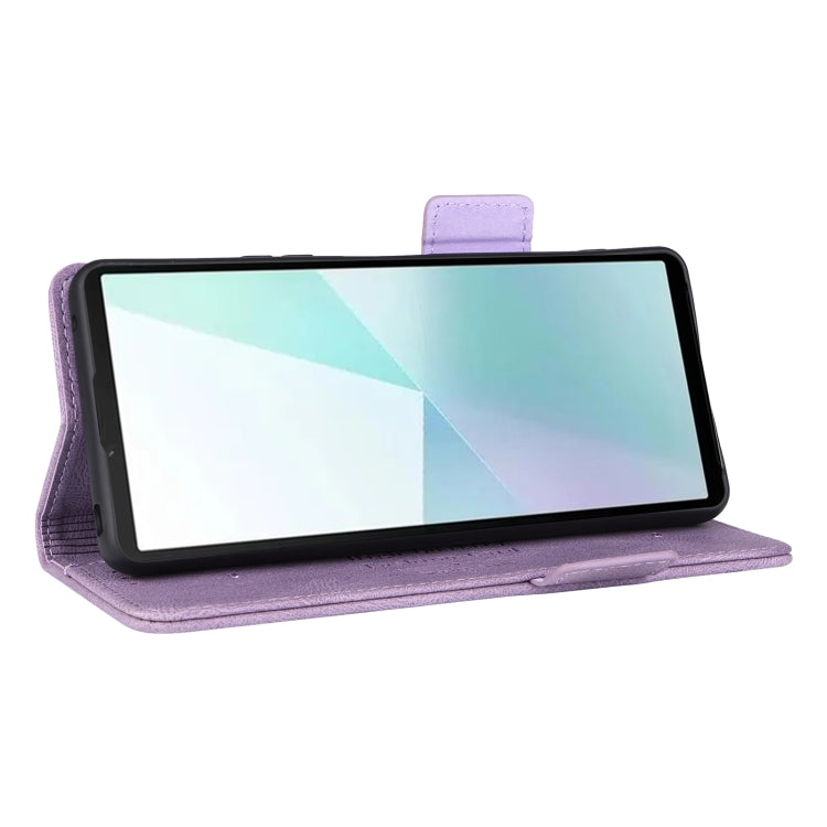 For Sony Xperia 10 VI 2024 Magnetic Clasp Leather Phone Case(Purple) by buy2fix