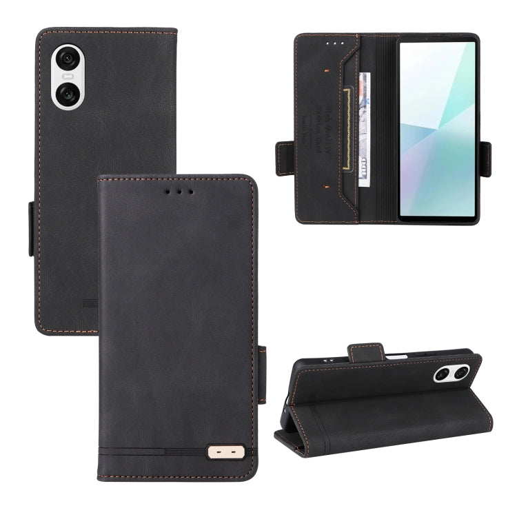 For Sony Xperia 10 VI 2024 Magnetic Clasp Leather Phone Case(Black) by buy2fix