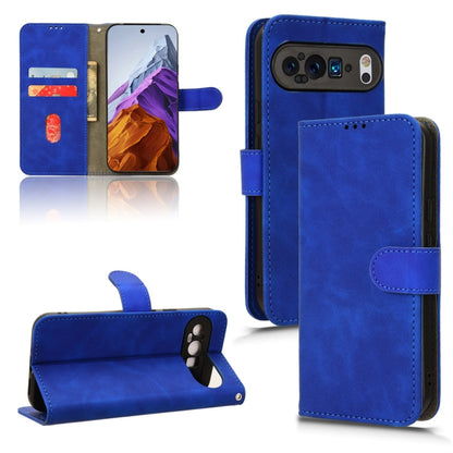 For Google Pixel 9 Pro Skin Feel Magnetic Flip Leather Phone Case(Blue) by buy2fix