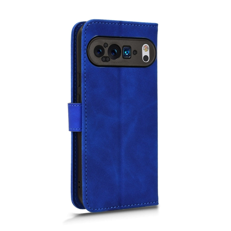 For Google Pixel 9 Pro Skin Feel Magnetic Flip Leather Phone Case(Blue) by buy2fix