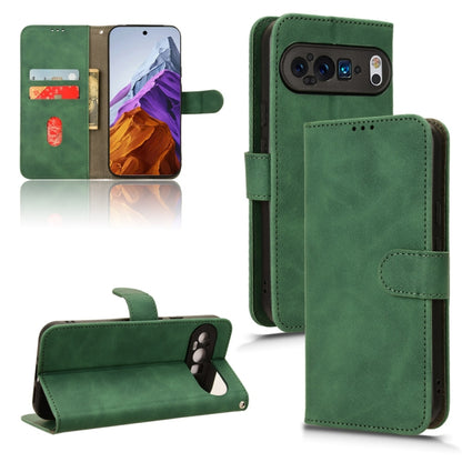 For Google Pixel 9 Pro Skin Feel Magnetic Flip Leather Phone Case(Green) by buy2fix