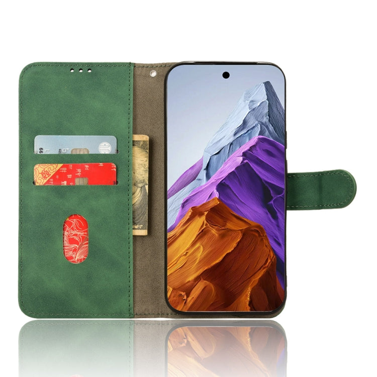 For Google Pixel 9 Pro Skin Feel Magnetic Flip Leather Phone Case(Green) by buy2fix