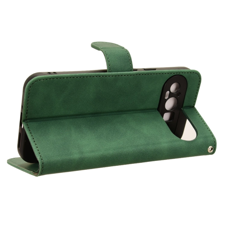 For Google Pixel 9 Pro Skin Feel Magnetic Flip Leather Phone Case(Green) by buy2fix