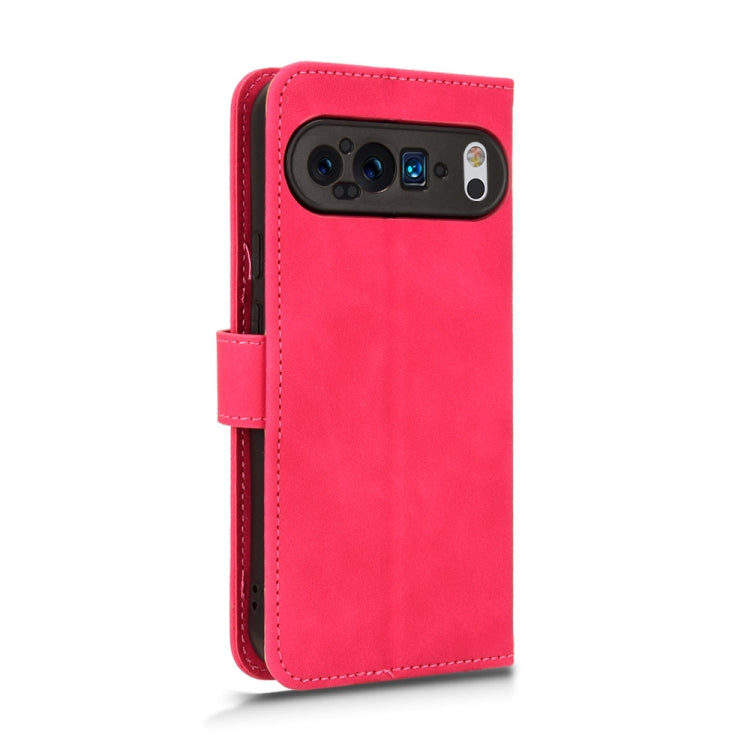 For Google Pixel 9 Pro Skin Feel Magnetic Flip Leather Phone Case(Rose Red) by buy2fix