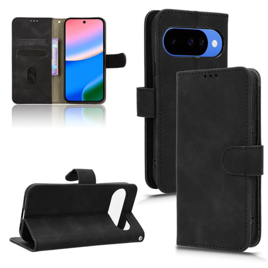 For Google Pixel 10 5G / 10 Pro 5G Skin Feel Magnetic Flip Leather Phone Case(Black) - Google Cases by buy2fix | Online Shopping UK | buy2fix