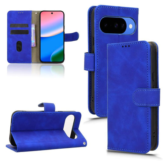 For Google Pixel 10 Pro XL 5G Skin Feel Magnetic Flip Leather Phone Case(Blue) - Google Cases by buy2fix | Online Shopping UK | buy2fix