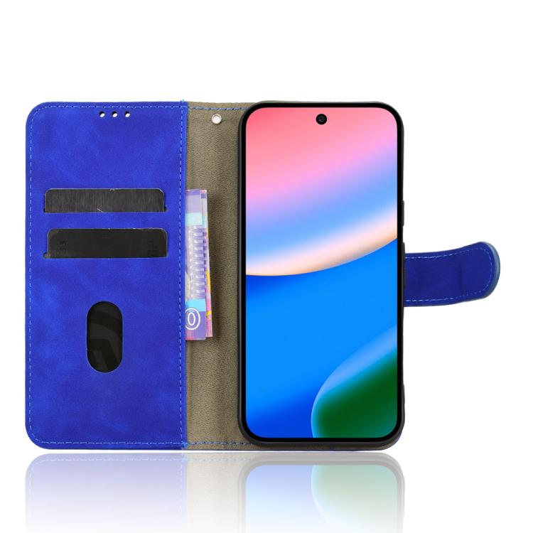 For Google Pixel 10 Pro XL 5G Skin Feel Magnetic Flip Leather Phone Case(Blue) - Google Cases by buy2fix | Online Shopping UK | buy2fix