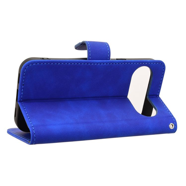 For Google Pixel 10 Pro XL 5G Skin Feel Magnetic Flip Leather Phone Case(Blue) - Google Cases by buy2fix | Online Shopping UK | buy2fix