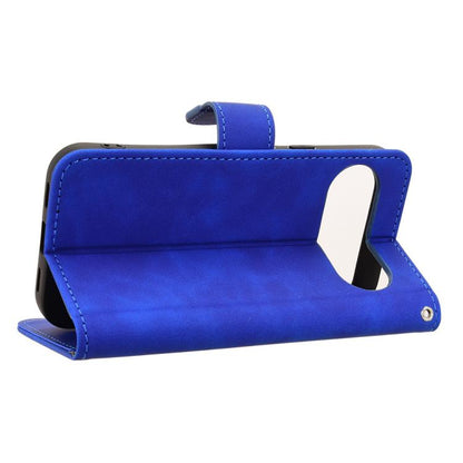For Google Pixel 10 Pro XL 5G Skin Feel Magnetic Flip Leather Phone Case(Blue) - Google Cases by buy2fix | Online Shopping UK | buy2fix
