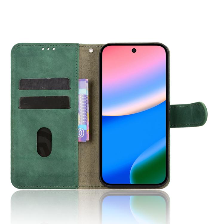 For Google Pixel 10 Pro XL 5G Skin Feel Magnetic Flip Leather Phone Case(Green) - Google Cases by buy2fix | Online Shopping UK | buy2fix