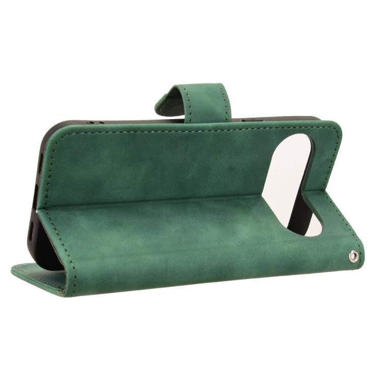 For Google Pixel 10 Pro XL 5G Skin Feel Magnetic Flip Leather Phone Case(Green) - Google Cases by buy2fix | Online Shopping UK | buy2fix