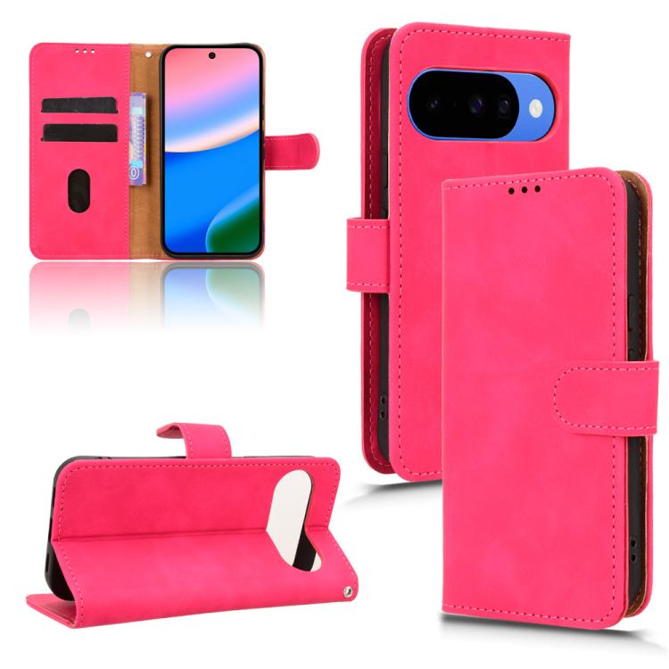 For Google Pixel 10 Pro XL 5G Skin Feel Magnetic Flip Leather Phone Case(Rose Red) - Google Cases by buy2fix | Online Shopping UK | buy2fix