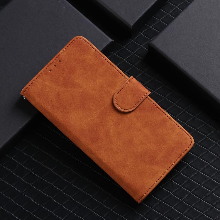 For Google Pixel 10 Pro XL 5G Skin Feel Magnetic Flip Leather Phone Case(Brown) - Google Cases by buy2fix | Online Shopping UK | buy2fix