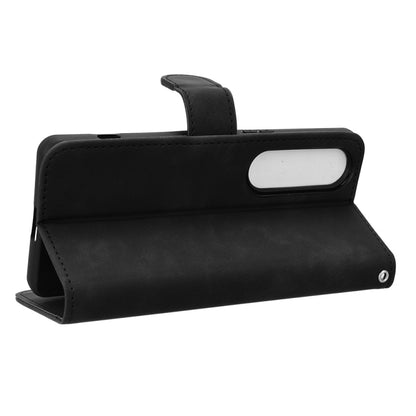 For Sony Xperia 1 VI 2024 Skin Feel Magnetic Flip Leather Phone Case(Black) by buy2fix