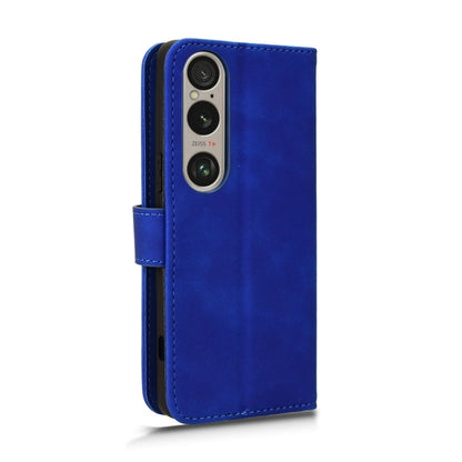 For Sony Xperia 1 VI 2024 Skin Feel Magnetic Flip Leather Phone Case(Blue) by buy2fix