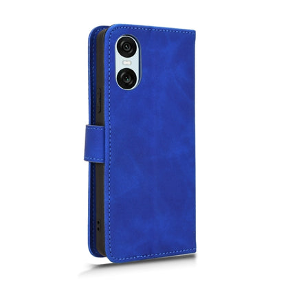 For Sony Xperia 10 VI 2024 Skin Feel Magnetic Flip Leather Phone Case(Blue) by buy2fix