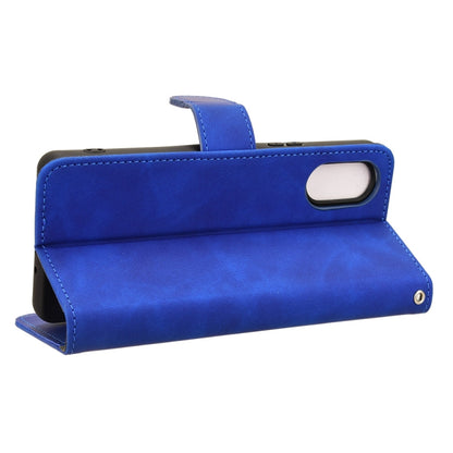 For Sony Xperia 10 VI 2024 Skin Feel Magnetic Flip Leather Phone Case(Blue) by buy2fix