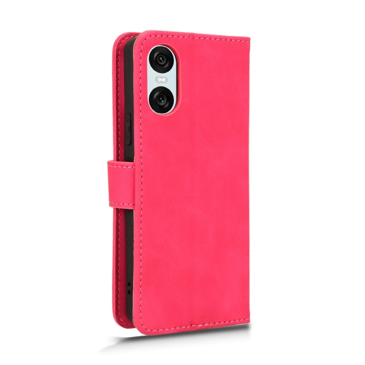 For Sony Xperia 10 VI 2024 Skin Feel Magnetic Flip Leather Phone Case(Rose Red) by buy2fix