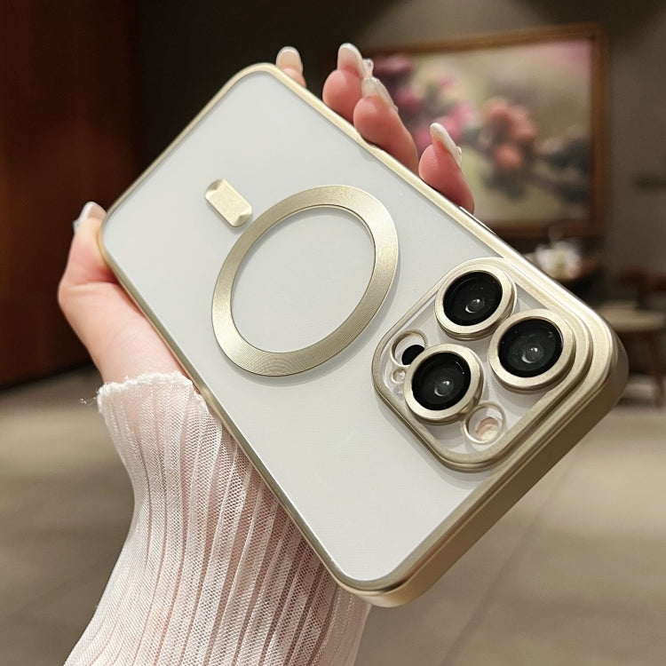 For iPhone 16 Pro Max MagSafe Magnetic Frosted TPU Phone Case(Gold) by buy2fix