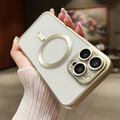 For iPhone 16 Pro Max MagSafe Magnetic Frosted TPU Phone Case(Gold) by buy2fix