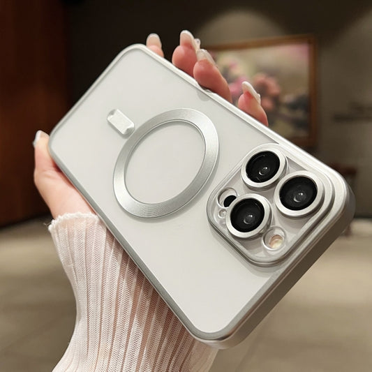 For iPhone 16 Pro Max MagSafe Magnetic Frosted TPU Phone Case(Titanium) by buy2fix