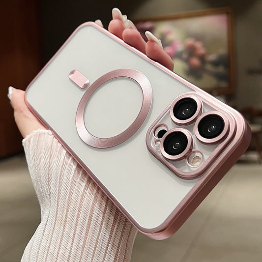 For iPhone 16 Pro Max MagSafe Magnetic Frosted TPU Phone Case(Pink) by buy2fix