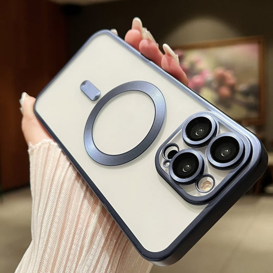 For iPhone 16 Pro MagSafe Magnetic Frosted TPU Phone Case(Dark Blue) by buy2fix