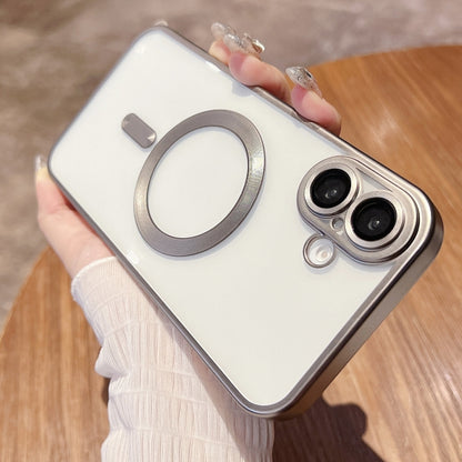 For iPhone 16 MagSafe Magnetic Frosted TPU Phone Case(Titanium) by buy2fix