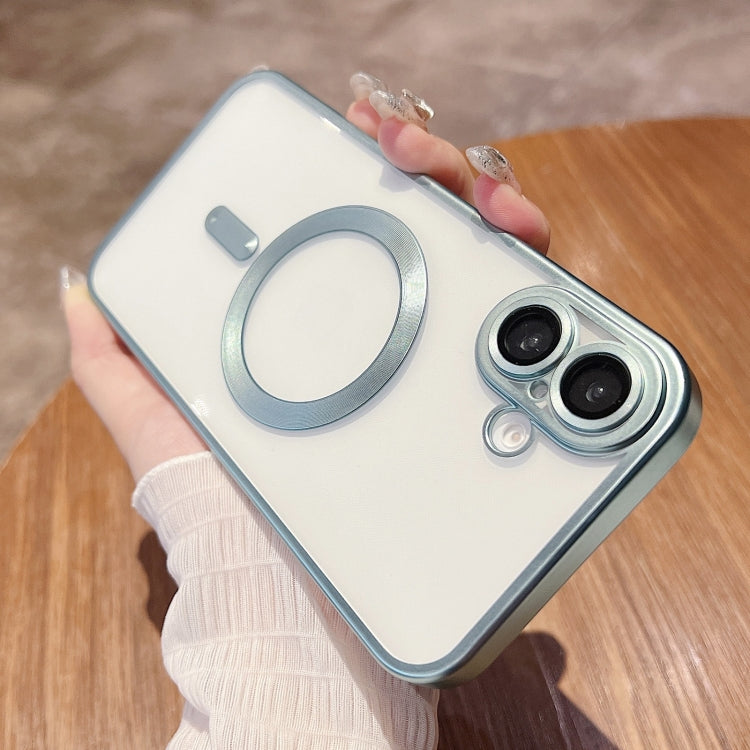For iPhone 16 MagSafe Magnetic Frosted TPU Phone Case(Green) by buy2fix