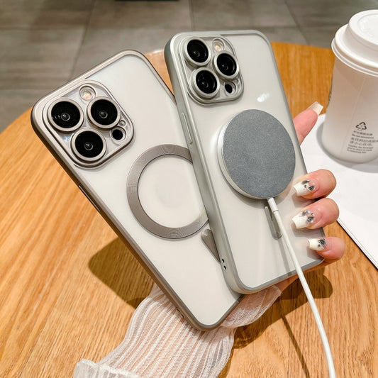 For iPhone 16 MagSafe Magnetic Frosted TPU Phone Case(Gold) by buy2fix