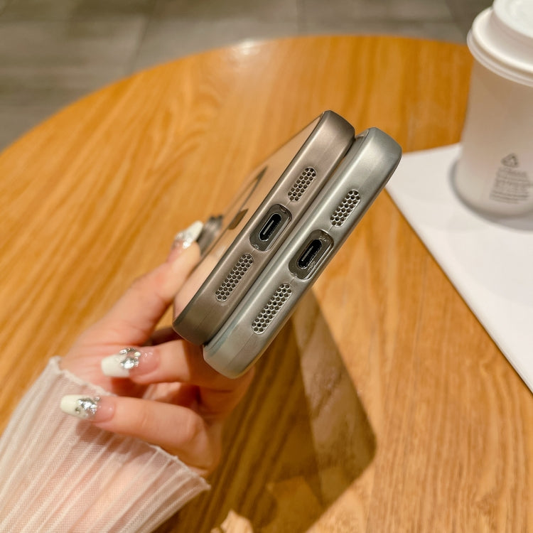 For iPhone 16 MagSafe Magnetic Frosted TPU Phone Case(Gold) by buy2fix