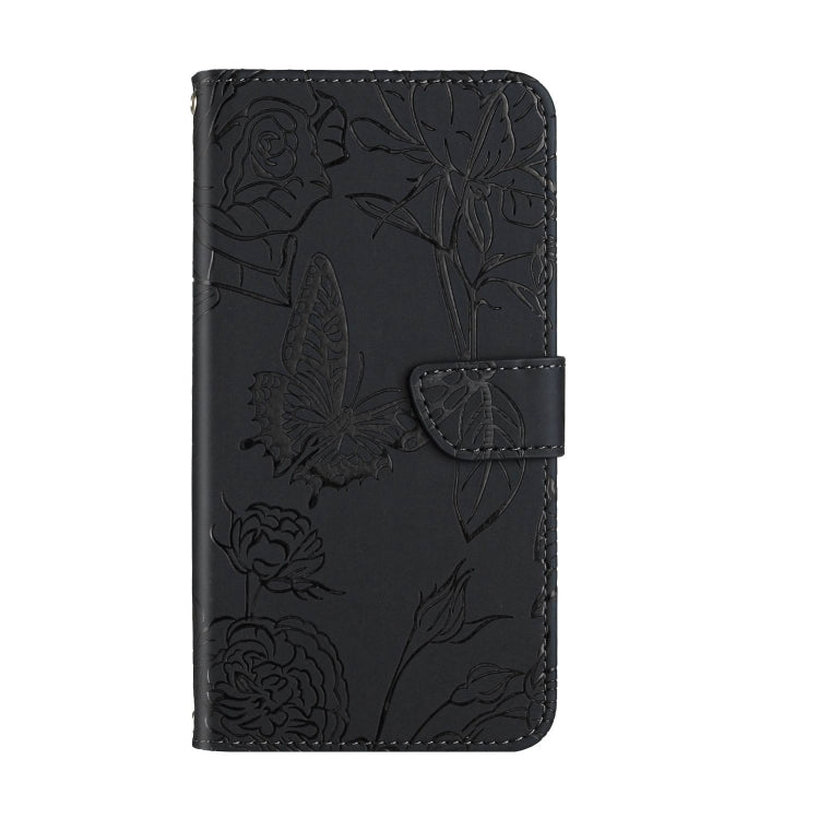 For Google Pixel 9 Skin Feel Butterfly Embossed Flip Leather Phone Case(Black) by buy2fix