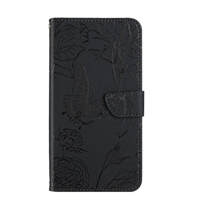 For Google Pixel 9 Pro Skin Feel Butterfly Embossed Flip Leather Phone Case(Black) by buy2fix