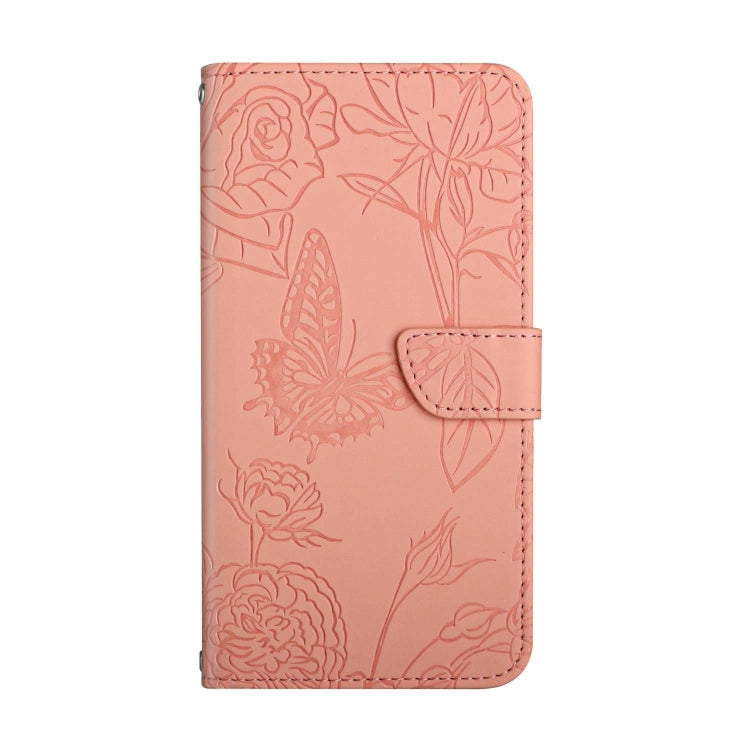 For Google Pixel 9 Pro Skin Feel Butterfly Embossed Flip Leather Phone Case(Pink) by buy2fix