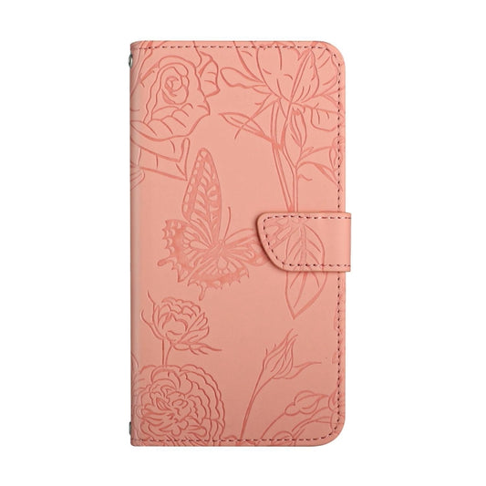 For Google Pixel 9 Pro Skin Feel Butterfly Embossed Flip Leather Phone Case(Pink) by buy2fix
