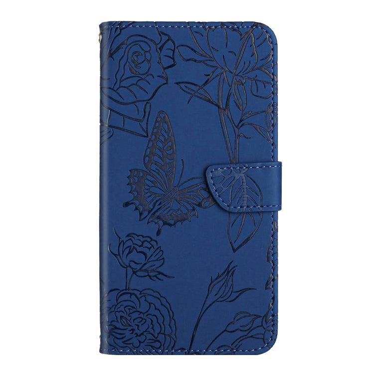 For Google Pixel 9 Pro XL Skin Feel Butterfly Embossed Flip Leather Phone Case(Blue) by buy2fix