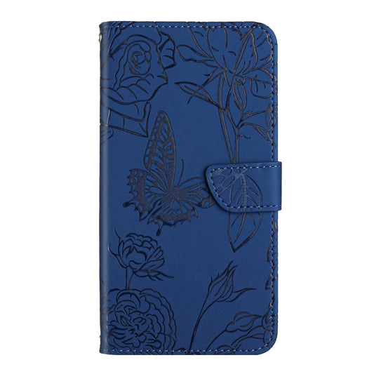 For Google Pixel 9 Pro XL Skin Feel Butterfly Embossed Flip Leather Phone Case(Blue) by buy2fix