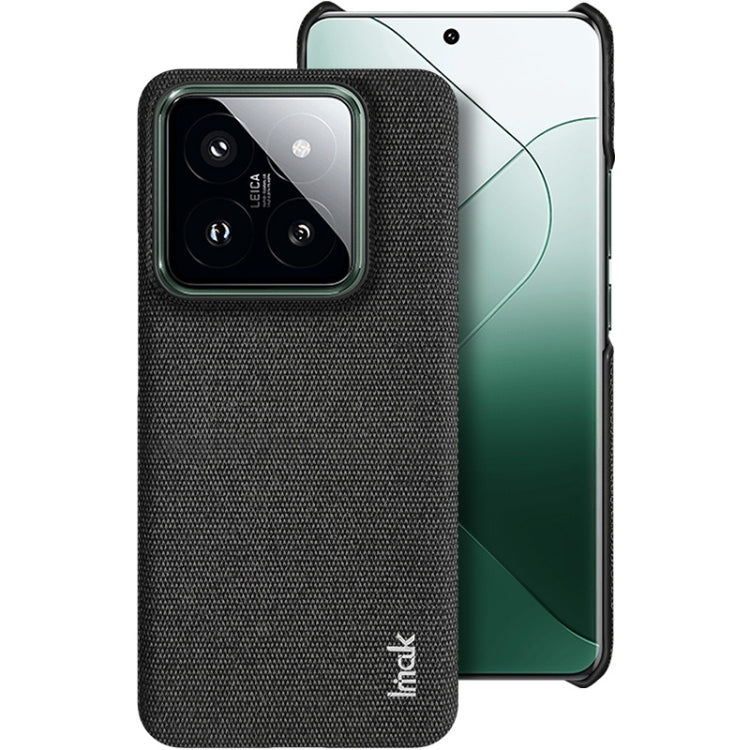 For Xiaomi 14 5G imak Ruiyi Series Cloth Texture PU + PC Phone Case(Black) - Xiaomi Cases by imak | Online Shopping UK | buy2fix