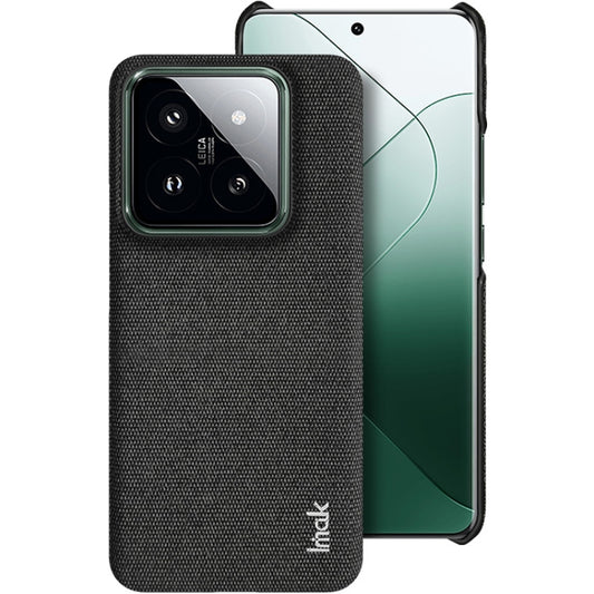 For Xiaomi 14 5G imak Ruiyi Series Cloth Texture PU + PC Phone Case(Black) - Xiaomi Cases by imak | Online Shopping UK | buy2fix