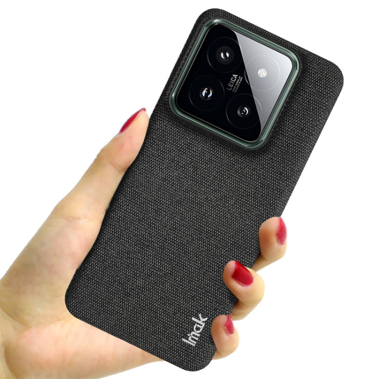 For Xiaomi 14 5G imak Ruiyi Series Cloth Texture PU + PC Phone Case(Black) - Xiaomi Cases by imak | Online Shopping UK | buy2fix