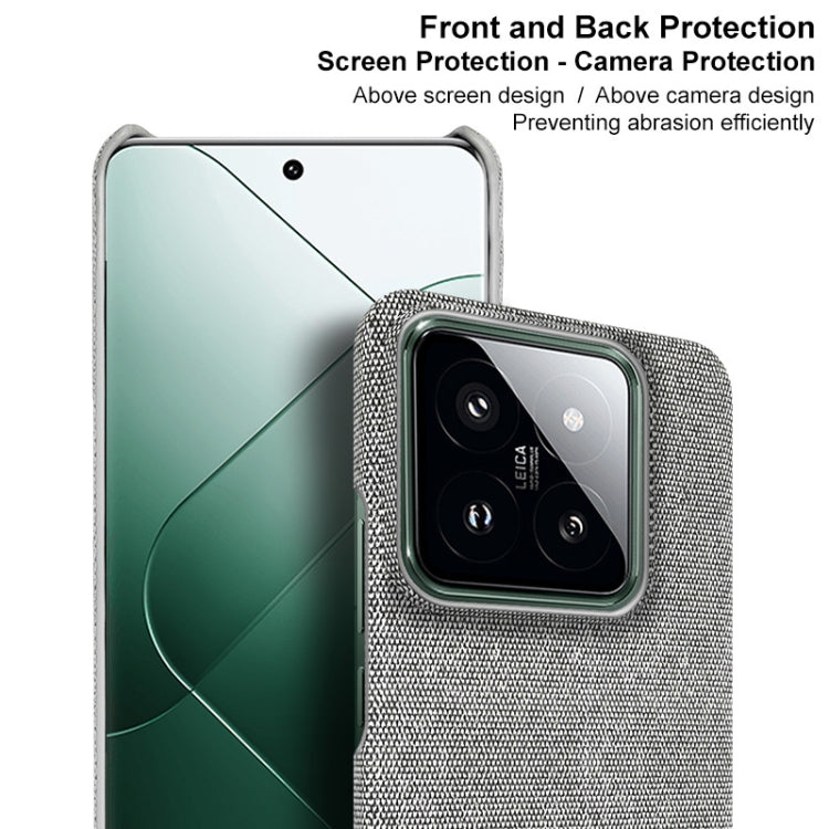 For Xiaomi 14 5G imak Ruiyi Series Cloth Texture PU + PC Phone Case(Black) - Xiaomi Cases by imak | Online Shopping UK | buy2fix