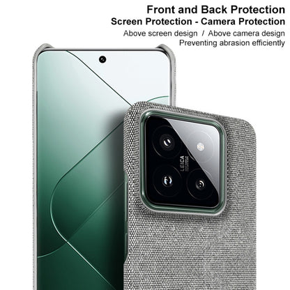 For Xiaomi 14 5G imak Ruiyi Series Cloth Texture PU + PC Phone Case(Black) - Xiaomi Cases by imak | Online Shopping UK | buy2fix