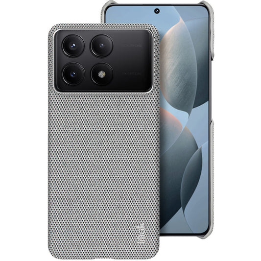 For Xiaomi Poco X6 Pro 5G/Redmi K70E 5G imak Ruiyi Series Cloth Texture PU + PC Phone Case(Light Grey) - Xiaomi Cases by imak | Online Shopping UK | buy2fix