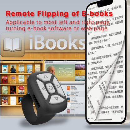 S18 Portable Smart Wireless Bluetooth Ring Remote Control(Black) - Phone Remote Control by buy2fix | Online Shopping UK | buy2fix