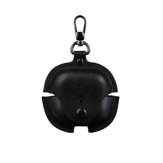 For Huawei FreeClip 2 Business Leather Earphone Protective Case with Hook(Black)