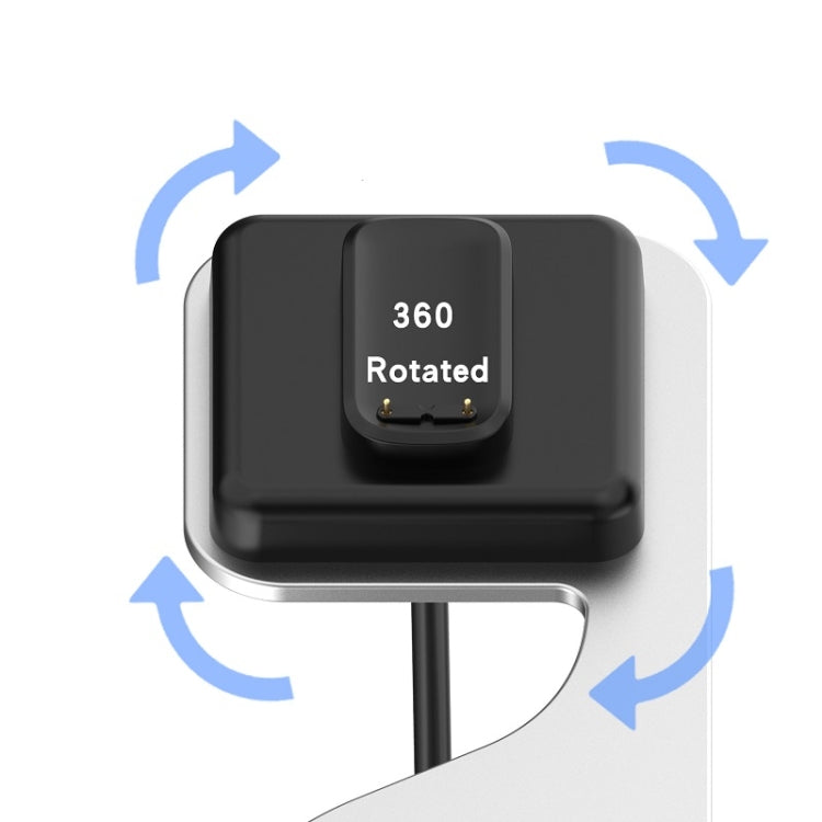 For Fitbit Charge 6 / Luxe Portable Magnetic Metal Charger Holder(Silver) by buy2fix