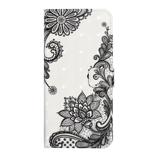 For iPhone 16 Pro Oil Embossed 3D Drawing Leather Phone Case(Lace Flower) by buy2fix